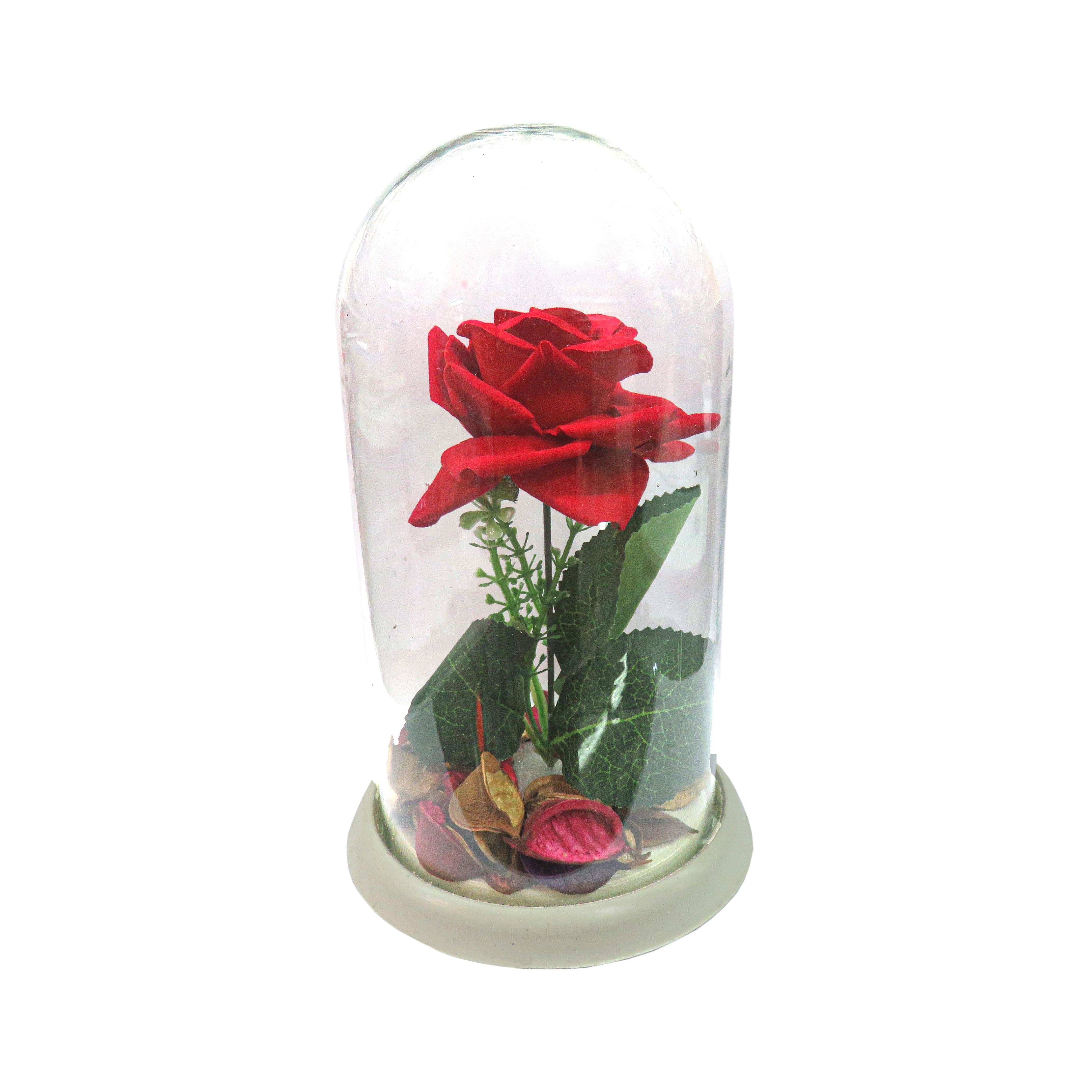 گل رز جاودان شیشه ای 20 سانتی متری مشخصات خرید و قیمت این محصول روازمابخواهید
