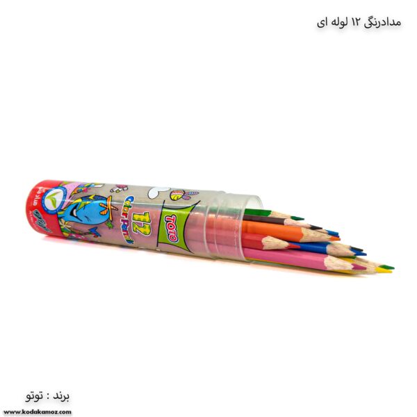 مداد رنگی 12 لوله ای توتو 1