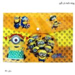 پوشه دکمه دار آ4 نگین طرح مینیون 1