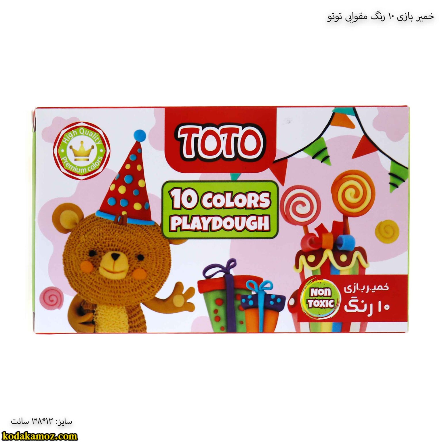خمیر بازی 10 رنگ مقوایی توتو خمیر بازی 10 رنگ مقوایی توتو