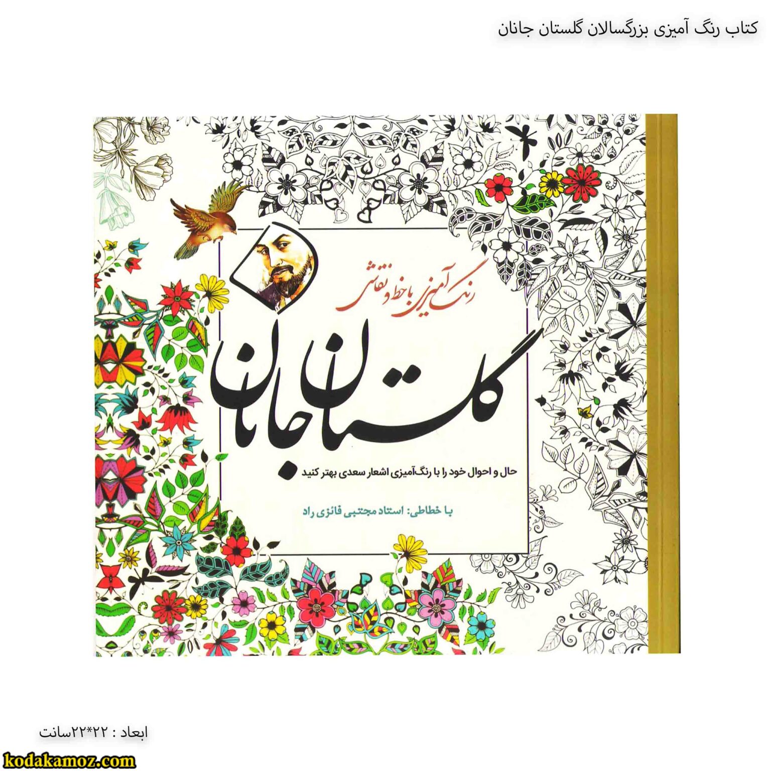 کتاب رنگ آمیزی بزرگسالان گلستان جانان کتاب رنگ آمیزی بزرگسالان گلستان جانان