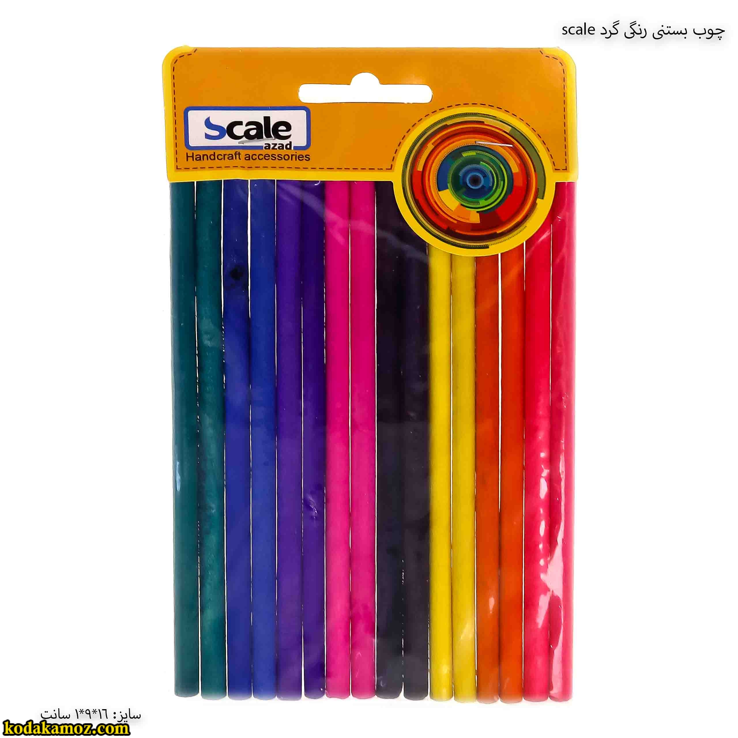 چوب بستنی رنگی گرد scale