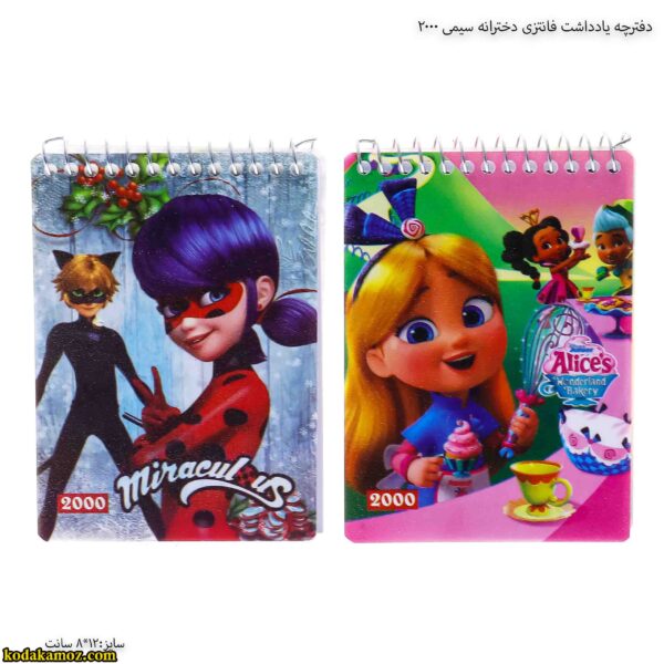 دفترچه یادداشت فانتزی دخترانه سیمی 2000