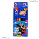 مداد رنگی 12 مثلثی جعبه مقوایی ام کیو