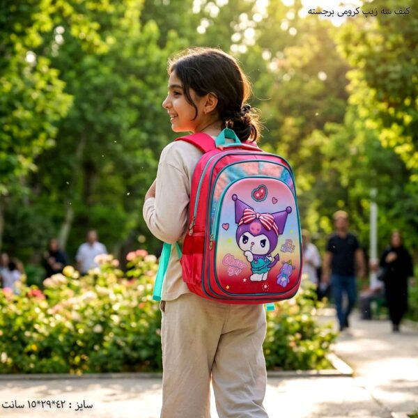کیف 3 زیپ کرومی برجسته 2