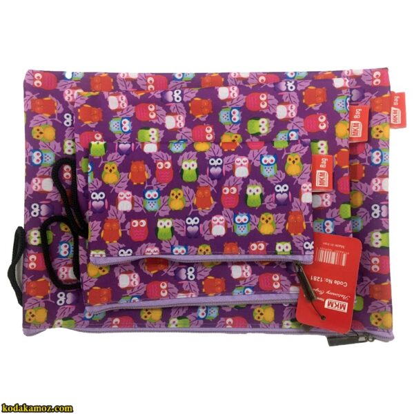 جامدادی سه تکه طرح جغد mkm