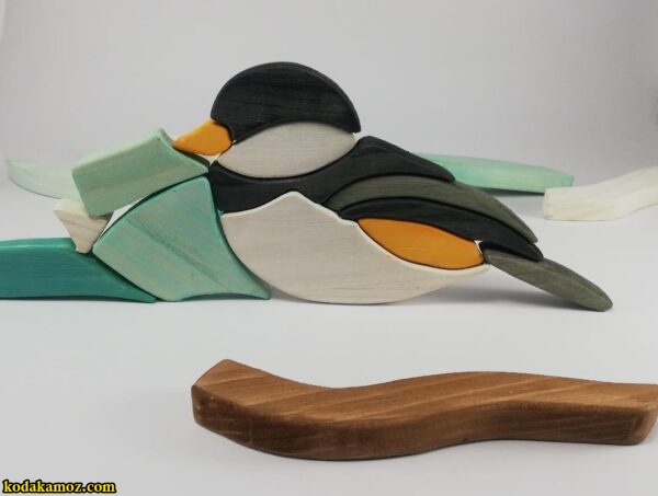 پازل چوبی سه بعدی پرنده