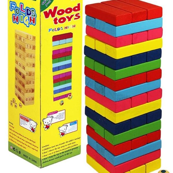 جنگا چوبی رنگی