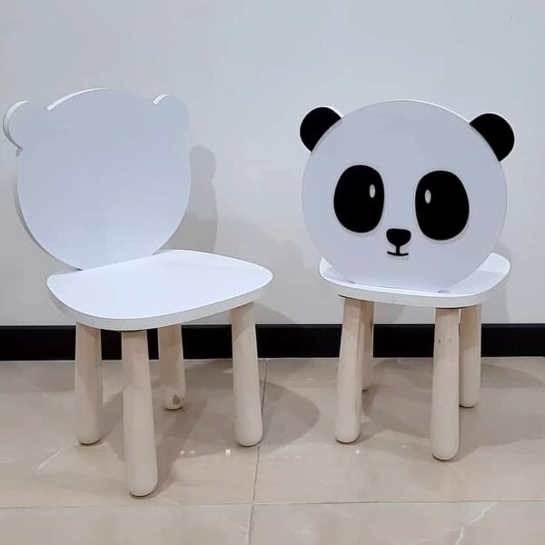 صندلی چوبی کودکانه طرح پاندا