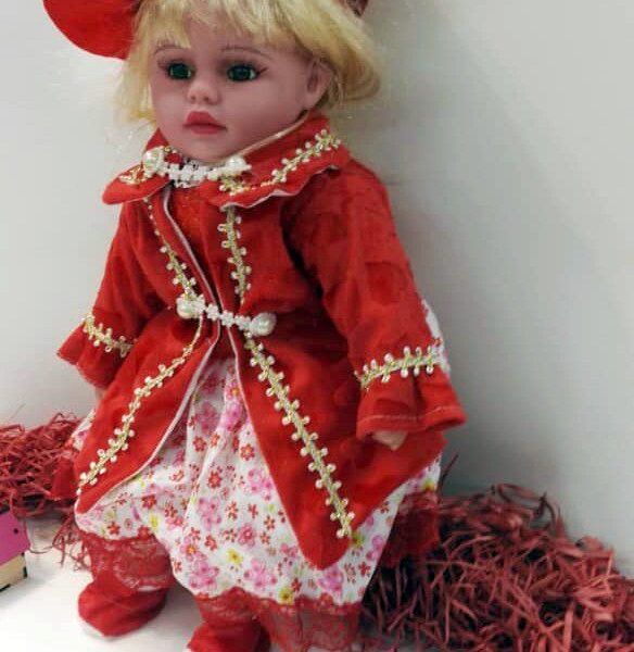 عروسک آوازخوان جعبه دار سرامیکی سایز 22