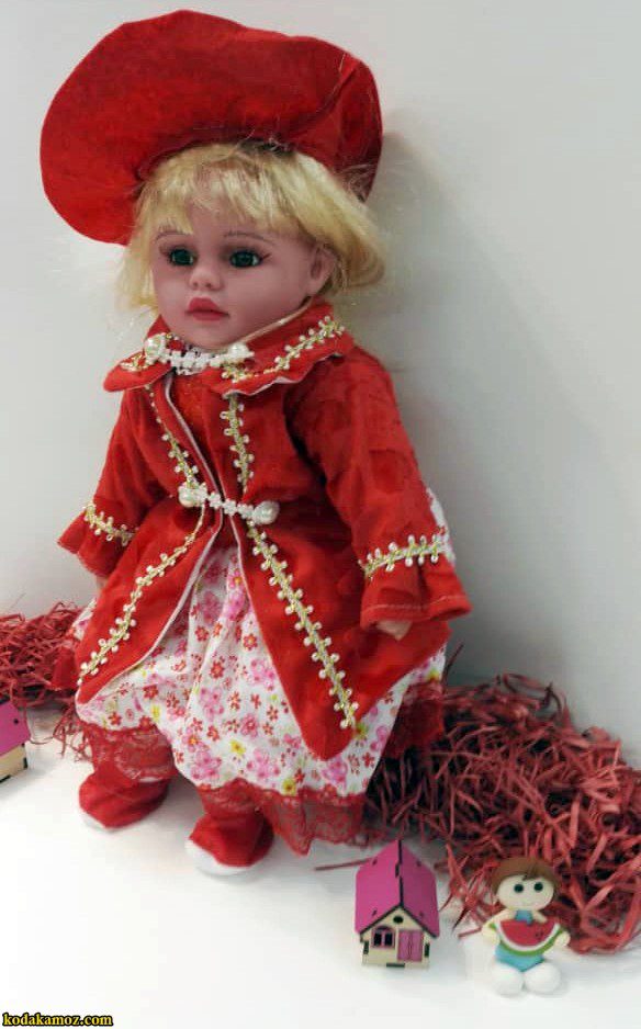 عروسک سرامیکی سایز 22 عروسک آوازخوان جعبه دار سرامیکی سایز 22