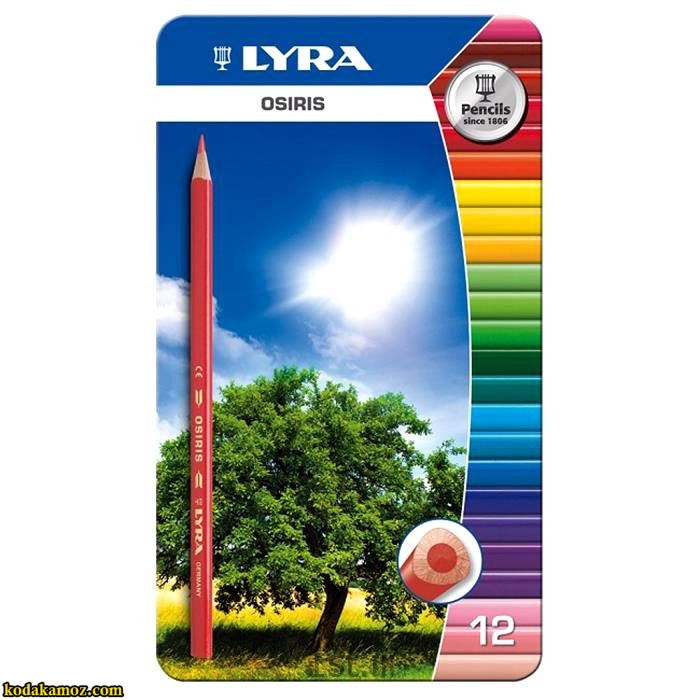 مداد رنگی 12 فلزی لیرا مداد رنگی 12 فلزی لیرا