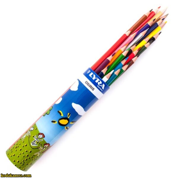 مداد رنگی 24 لوله ای لیرا