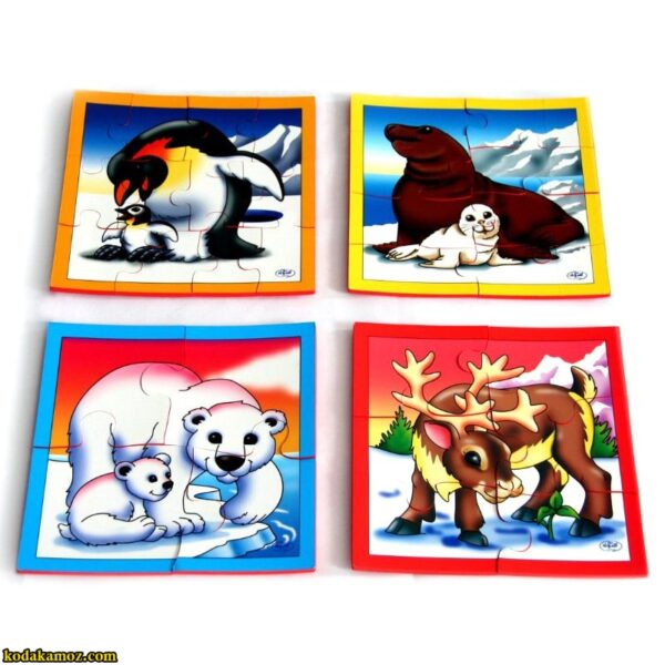 پازل پله ای حیوانات قطب