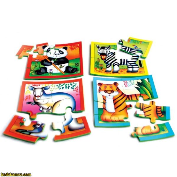 پازل پله ای طبیعت حیوانات بیشه