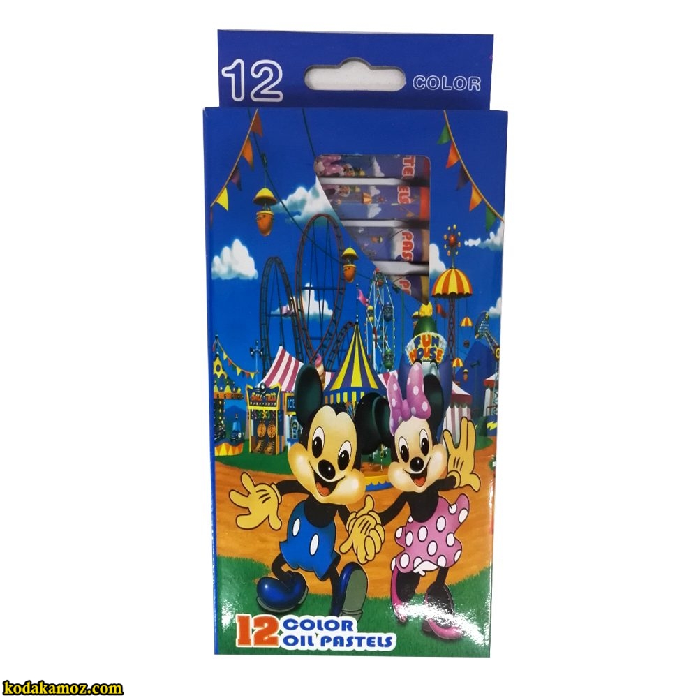 پاستیل 12 رنگ مقوایی پاستیل 12 رنگ مقوایی