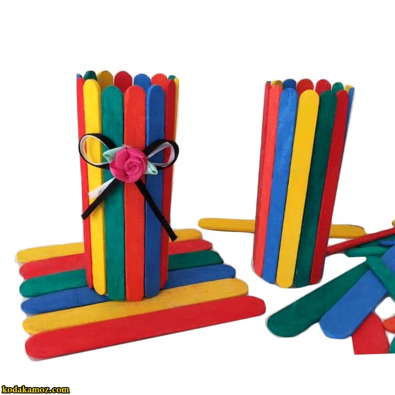 چوب بستنی رنگین کمانی 6 چوب بستنی رنگین کمانی