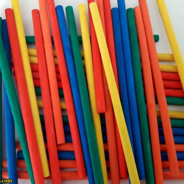 چوب بستنی گرد رنگی