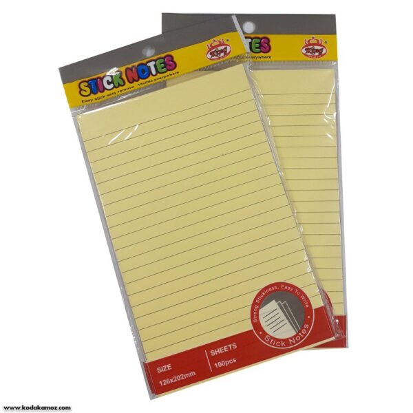 یادداشت چسبی 202*126 خط دار 9087 کینگ