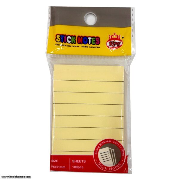 یادداشت چسبی 76*51 خط دار 9098 کینگ